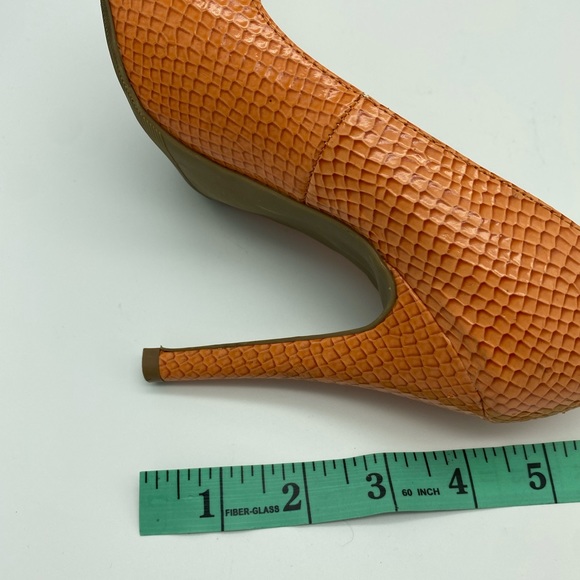 🔥5 for $20🔥 Steve Madden Orange Ronni Faux Snakeskin Stiletto Heels Size 6.5 - Picture 16 of 16